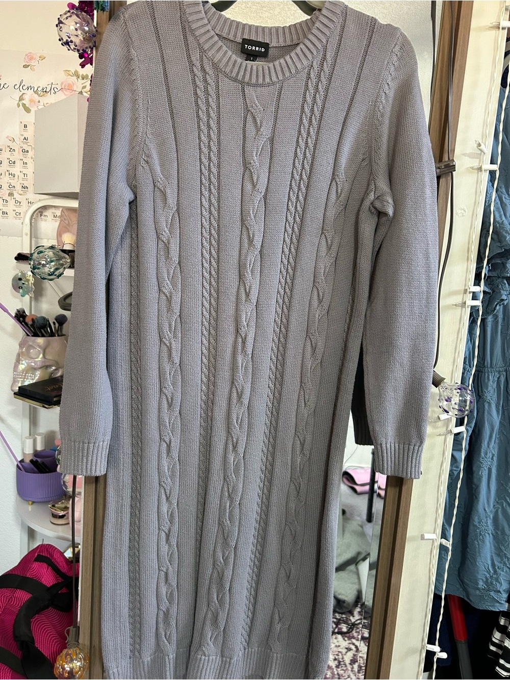 Torrid gray Cable Knit dress